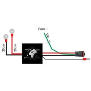 Kytkentäsarja yhden parkki lisävalon asennukseen,DT3-liitin